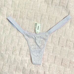 Vs pink rhinestone thong